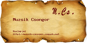 Muzsik Csongor névjegykártya