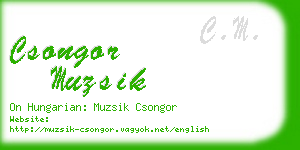 csongor muzsik business card